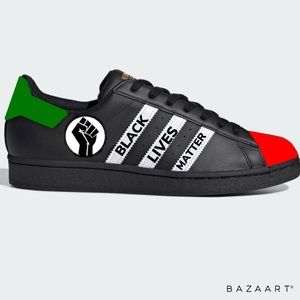 Custom BLACK LIVES MATTER Adidas